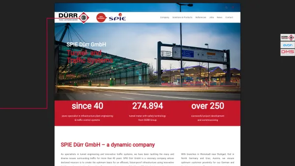 Website Screenshot: Dürr GmbH Verkehrstechnik Tunneltechnik Softwareentwicklung - Home - DÜRR Group GmbH - Date: 2023-06-22 15:10:51