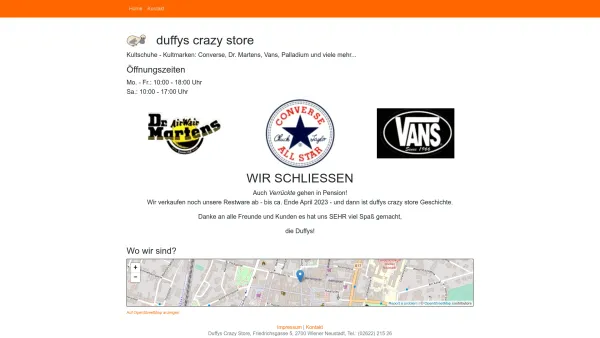 Website Screenshot: duffys crazy store - Duffys Crazy Store - Date: 2023-06-22 15:10:51