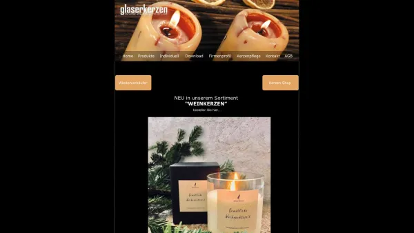 Website Screenshot: Duftkerzen Duftseifen machen an Wachswarenerzeugung Glaser aus Unterretzbach - Glaser Kerzen - Exclusive Duftkerzen - Onlineshop - Date: 2023-06-22 15:10:51
