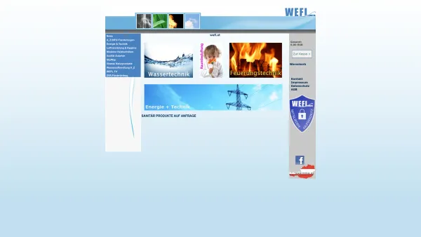 Website Screenshot: Wefl Duftmarketingkonzept & Raumluftzentralisierung - WEFL - Wasser.Erde.Feuer.Luft - Date: 2023-06-22 15:10:51