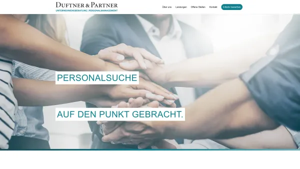Website Screenshot: Duftner & Partner Unternehmensberatung GmbH - WILLKOMMEN - Duftner und Partner Personalmanagement - Date: 2023-06-22 15:10:51
