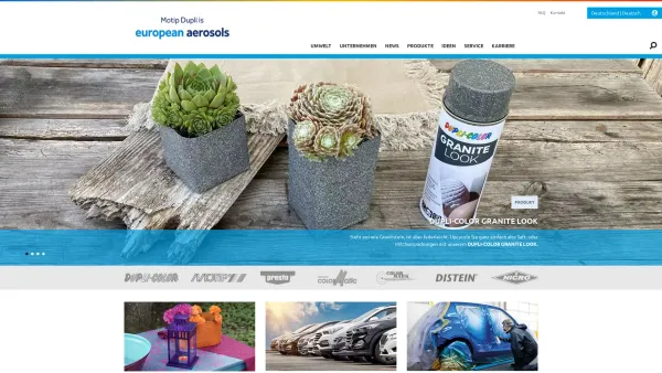 Website Screenshot: Motip Dupli Group - Home - www.service.european-aerosols.com - Date: 2023-06-22 15:10:52