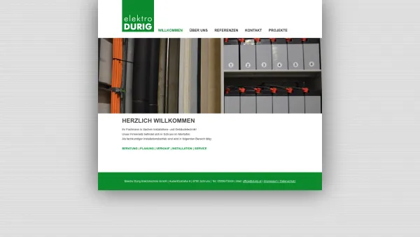 Website Screenshot: ++ Elektro Durig Elektroinstallationen EIB Gebäudesteuerung Netzwerkverkabelungen + - Durig.at - WILLKOMMEN - Date: 2023-06-22 15:10:52