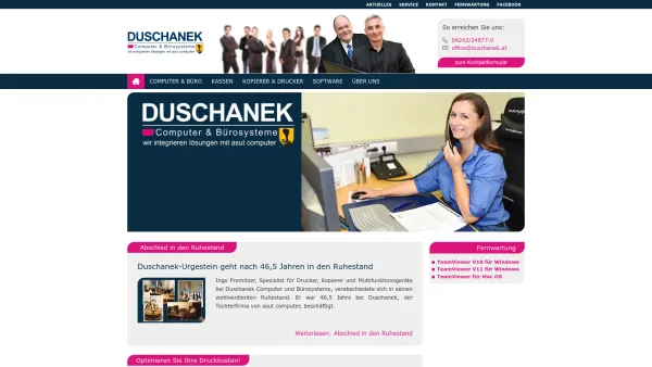 Website Screenshot: Duschanek - Ihr Spezialist für IT & EDV in Villach - Duschanek - Date: 2023-06-22 15:10:52