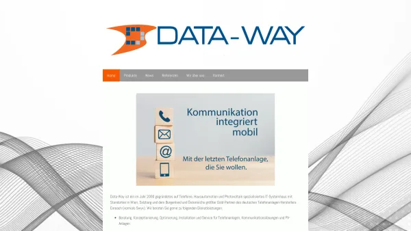 Website Screenshot: Data-Way IT-Consulting GmbH - Hier kommt die letzte Telefonanlage, die Sie wollen. Swyx, Swyx Österreich, Unified Communications - Data-Way Telefonanlagen. Mit Swyx und Wildix. - Date: 2023-06-22 15:00:19