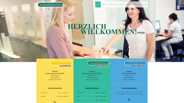 Website Screenshot: Diagnost Wolfsberg Neue Seite 1 - Diagnosezentrum Wolfsberg / Althofen & MRT Privat Wolfsberg - Date: 2023-06-22 15:00:19