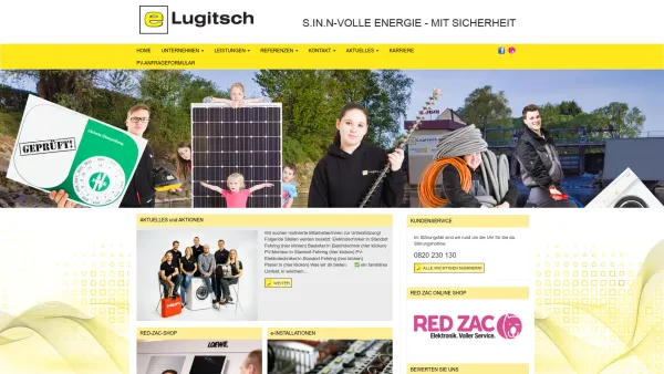 Website Screenshot: e-lugitsch - e-Lugitsch | S.IN.N-VOLLE Energie – mit Sicherheit - Date: 2023-06-22 15:00:19