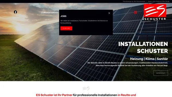 Website Screenshot: Schuster Installationen GesmbH Co Contenido - ES Schuster Installationen in Reutte in Tirol - Date: 2023-06-22 15:00:19