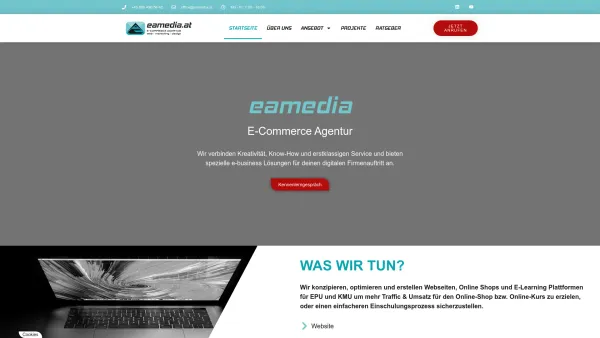 Website Screenshot: EA Medien und Handels GmbH - Startseite | eamedia | E-Commerce & E-Learning Agentur - Date: 2023-06-14 10:46:41