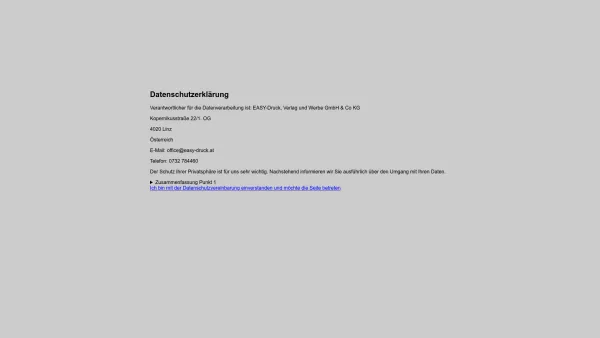 Website Screenshot: Easy Druck- und Grafikagentur Johann Kraml KEG - welcome... - Date: 2023-06-14 10:37:38