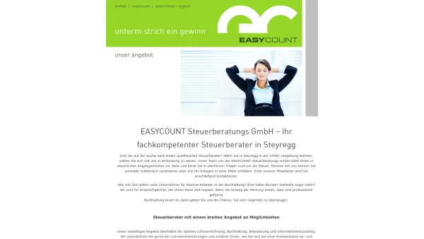 Website Screenshot: EASYCOUNT Steuerberatungs GmbH - Steuerberater in Steyregg | easycount.at - Date: 2023-06-22 15:00:19
