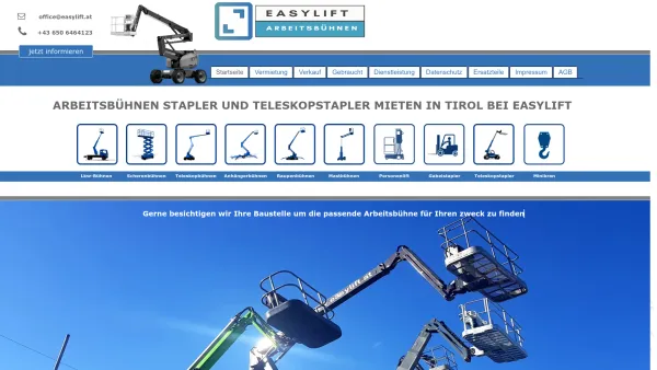 Website Screenshot: easyLift Arbeitsbühnen - http://www.easylift.at/index.html - Date: 2023-06-14 10:39:34