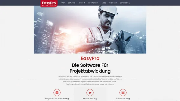 Website Screenshot: EasyPro Software GmbH - EasyPro Software - Software für Elektro- und Gebäudetechnik - Date: 2023-06-22 15:00:19