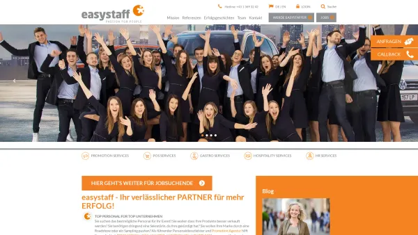 Website Screenshot: easystaff Personaldienstleistungen GmbH - TOP PERSONAL FÜR TOP UNTERNEHMEN: easystaff - Date: 2023-06-22 15:00:19