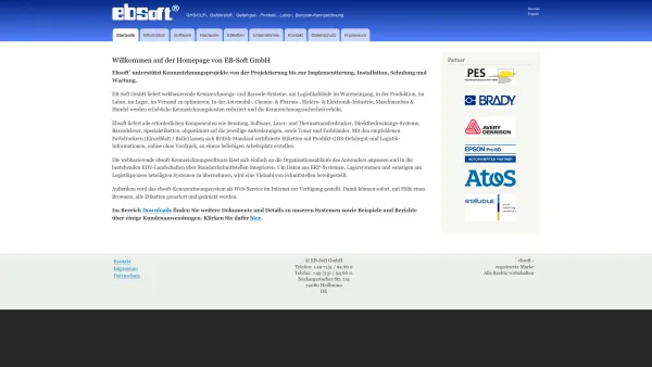 Website Screenshot: EB-Soft, Datenverarbeitung und Informationstechnik - GHS/CLP-, Gefahrstoff-, Gefahrgut-, Produkt-, Labor- und Barcode-Kennzeichnung | EB-Soft GmbH - Date: 2023-06-22 15:10:52