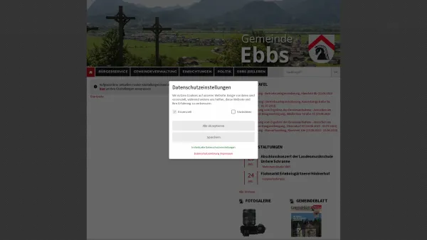 Website Screenshot: Gemeindeamt Ebbs RiS-Kommunal - Ebbs - GEM2GO WEB - Startseite - Date: 2023-06-22 15:10:52