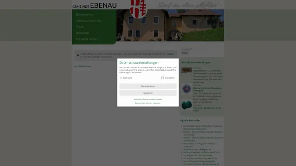 Website Screenshot: Gemeindeamt Gemeinde Ebenau bei Salzburg das Dorf der alten Mühlen - Ebenau - GEM2GO WEB - Startseite - Date: 2023-06-14 10:39:34