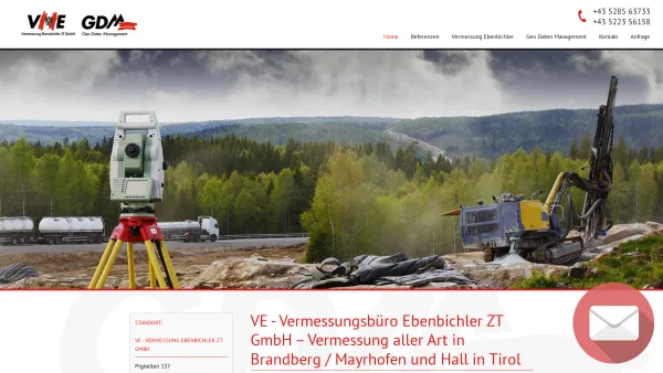 Website Screenshot: Vermessung Ebenbichler - Vermessung Ebenbichler in Brandberg in Tirol - Date: 2023-06-22 15:10:52