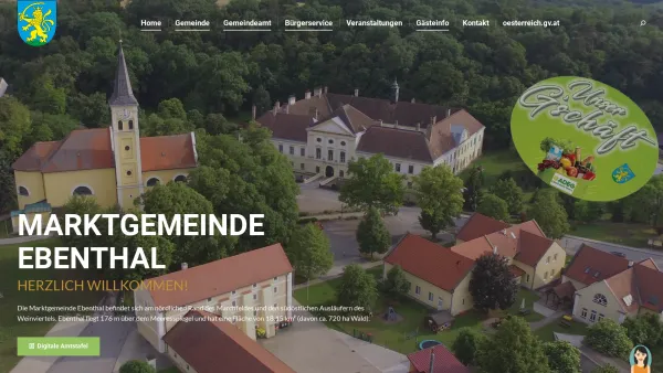 Website Screenshot: Gemeindeamt EBENTHAL Herzlich - Marktgemeinde Ebenthal - Date: 2023-06-22 15:10:52