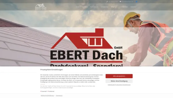 Website Screenshot: Harald Ebert Dach Dachdeckerei Spenglerei - Ebert Dach – Dachdecker Ybbs, Dachdecker, Spengler - Date: 2023-06-22 15:11:10