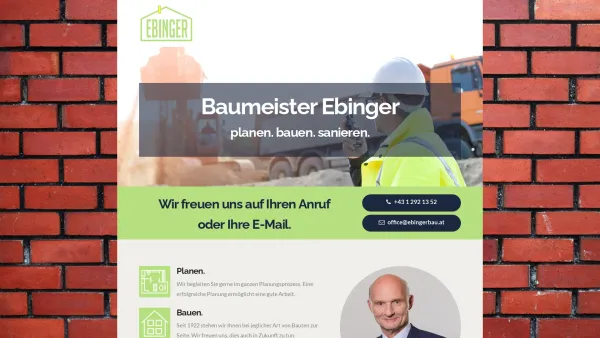 Website Screenshot: Techn. Rat Ing. Karl Ebinger & Co - Ebinger | - Date: 2023-06-14 10:47:24