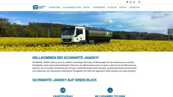 Website Screenshot: Ebner electonic Gesellschaft m.b.H. - SCHWARTE JANSKY | Milchsammeltechnik und Mess- und Transportanlagen vom Profi - Date: 2023-06-14 10:47:24