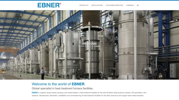 Website Screenshot: EBNER-Industrieofenbau GmbH - Welcome | EBNER - Date: 2023-06-22 15:11:10