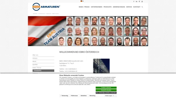 Website Screenshot: EBRO Armaturen Gesellschaft m.b.H. - EBRO Austria - EBRO Armaturen - Date: 2023-06-14 10:47:24