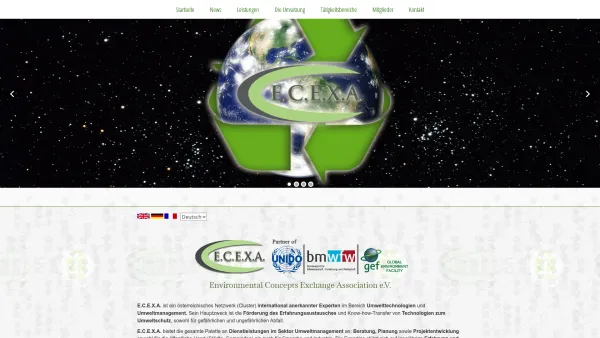 Website Screenshot: E.C.E.X.A. Environmental Concepts Exchange Association - E.C.E.X.A. Environmental Concepts Exchange Association - Date: 2023-06-14 16:34:42