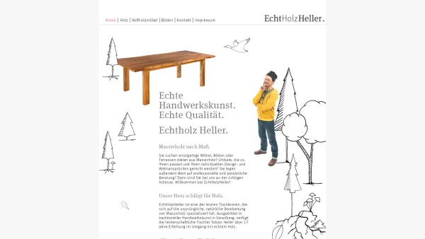 Website Screenshot: Tischlerei Echtholz Heller - Echtholz Heller - Echte Handwerkskunst - Date: 2023-06-22 15:11:10