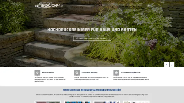 Website Screenshot: echtsauber.at Gerhard Holzmann - Echt Sauber – Hochdruckreiniger, Staubsauger und Waschanlagen - Date: 2023-06-22 15:11:10