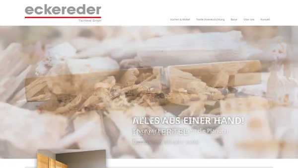 Website Screenshot: Eckereder Tischlerei GmbH - Möbeltischlerei und Raumgestaltung aus dem Innviertel - Eckereder - Tischlerei GmbH - Date: 2023-06-22 15:11:10