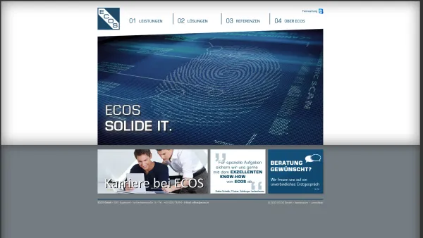 Website Screenshot: ECOS GmbH - ECOS - Solide IT - Date: 2023-06-22 15:00:20