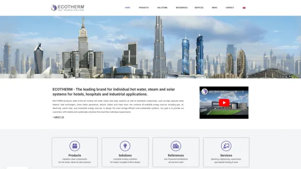 Website Screenshot: Ecotherm - ECOTHERM – Heat Transfer Solutions - Date: 2023-06-22 15:00:20