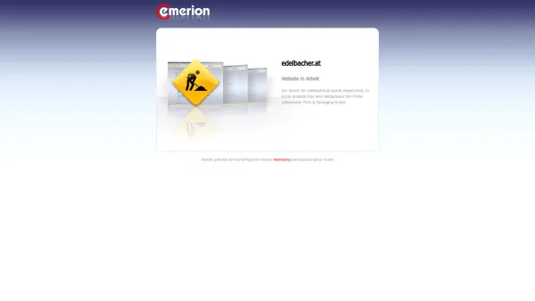 Website Screenshot: beEdelbacher Express - www.edelbacher.at - Under Construction::Website in Arbeit - Date: 2023-06-22 15:00:20