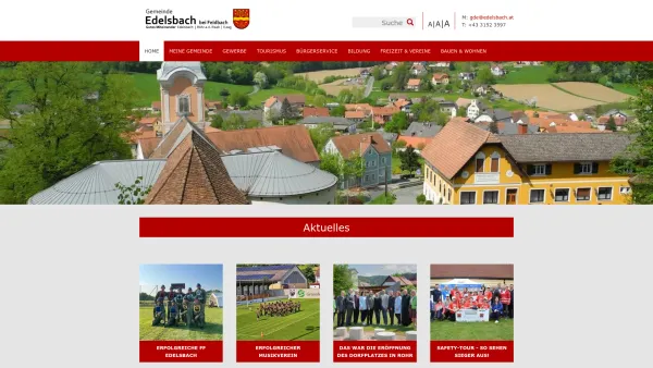 Website Screenshot: Gemeindeamt Edelsbach bei Gemeinde Edelsbach bei Feldbach wunderbar wanderbar Edelsbach - Home - Gemeinde Edelsbach - Date: 2023-06-22 15:00:20