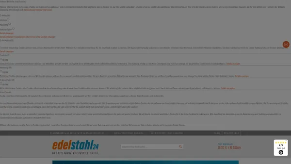 Website Screenshot: Edelstahl24 GmbH - Edelstahl Online Shop | Edelstahl24 - Date: 2023-06-22 15:00:20