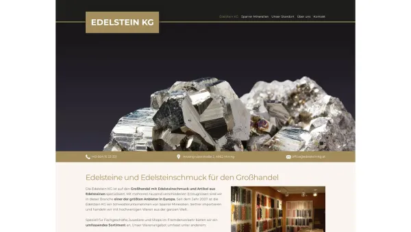 Website Screenshot: EDELSTEIN KG Creatives aus Stein - Edelsteine und Edelsteinschmuck für den Großhandel - Sparrer Mineralien - Date: 2023-06-22 15:00:20