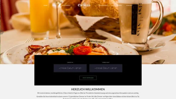 Website Screenshot: Hotel Edelweiss Fügen Zillertal -- - Hotel Edelweiss – Fügen im Zillertal - Date: 2023-06-22 15:00:20