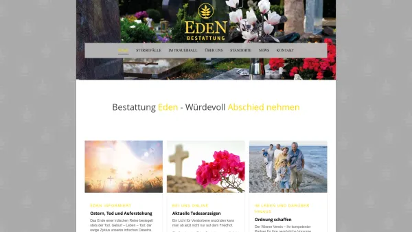 Website Screenshot: Bestattung Eden GmbH Weiz - Bestattung Eden - Bestattung Eden - Date: 2023-06-14 10:37:18