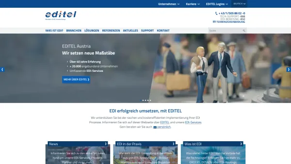 Website Screenshot: EDITEL Austria GmbH - Home | EDI-Lösungen für jeden Bedarf - EDITEL Austria - Date: 2023-06-15 16:02:34