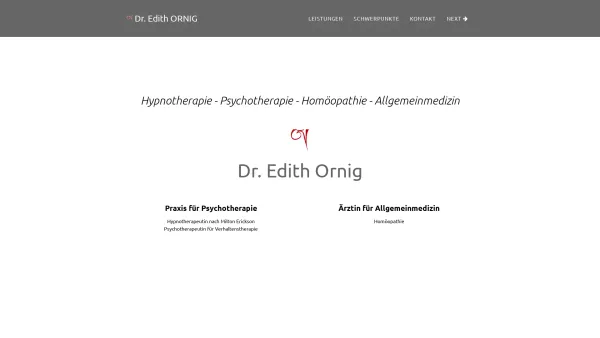 Website Screenshot: Dr. Edith Ornig Tibetische Mediz Ku Nye Psychotherapie Homöopathie Hypnotherapie Verhaltenstherapie Graz - Dr. Edith Ornig, Graz - Date: 2023-06-22 15:11:11