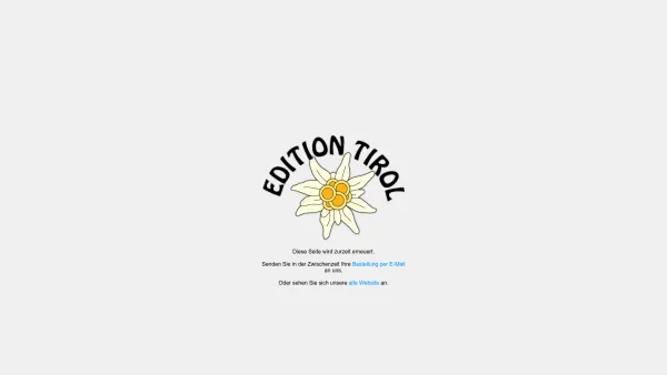 Website Screenshot: Verlag Edition Tirol MartReiter Tirols erster Online Buchverlag Tirol - Edition Tirol - Date: 2023-06-22 15:11:11