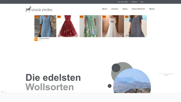 Website Screenshot: Edler Zwirn - Edler Zwirn - Die teuersten Wollsorten der Welt - Date: 2023-06-14 10:38:24