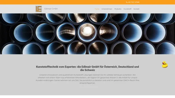 Website Screenshot: Edlmair Leopold Kunststofftechnik - Ihr Kunststofftechnik Profi in Österreich, Deutschland & Schweiz - Edlmair GmbH aus Oberösterreich - Date: 2023-06-15 16:02:34