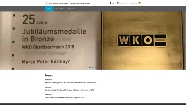 Website Screenshot: EDLMAYR Marco Peter Programmentwicklung Schulung Netzwerke Beratung - Home - Date: 2023-06-14 10:39:34