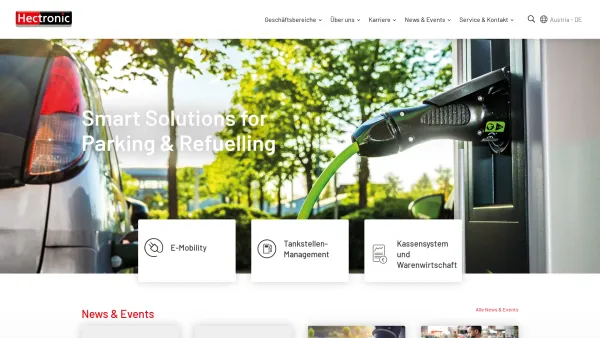 Website Screenshot: EDV-SOS GesmbH - Hectronic - Smart solutions for parking and refuelling - Hectronic AT - Date: 2023-06-22 15:10:52