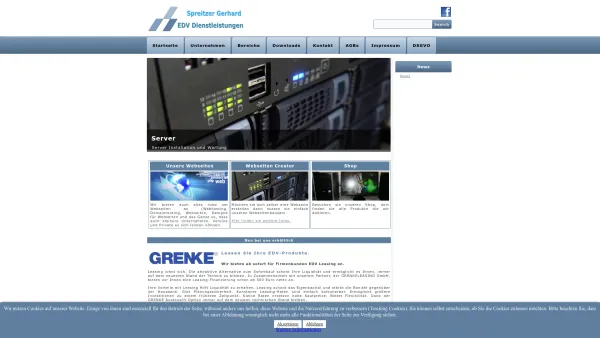 Website Screenshot: Gerhard Spreitzer EDV Dienstleistungen - Startseite - Date: 2023-06-14 10:47:24