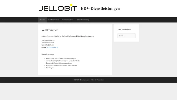 Website Screenshot: Dipl.-Ing. Roland Gelbmann EDV-Dienstleistungen - EDV-Dienstleistungen - Date: 2023-06-22 15:10:52
