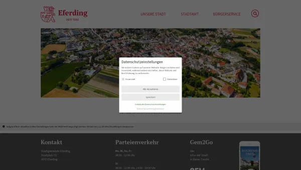 Website Screenshot: Stadtgemeinde Eferding - Eferding - DIE Stadt im Land - Startseite - Date: 2023-06-14 10:47:24